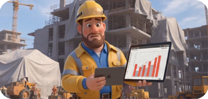 Contractor reviewing rising repair costs on a construction site